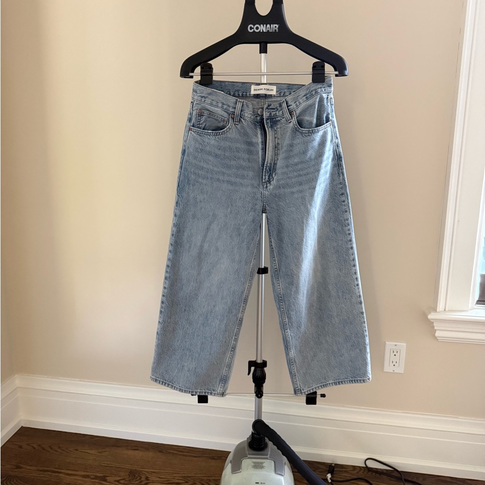 Denim Forum 90s’ Loose fit Low Rise Wide Leg Crop Jeans - Picture 1 of 4